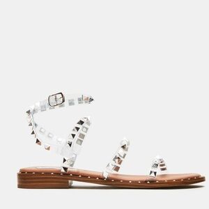 Steve Madden clear studded travel sandals